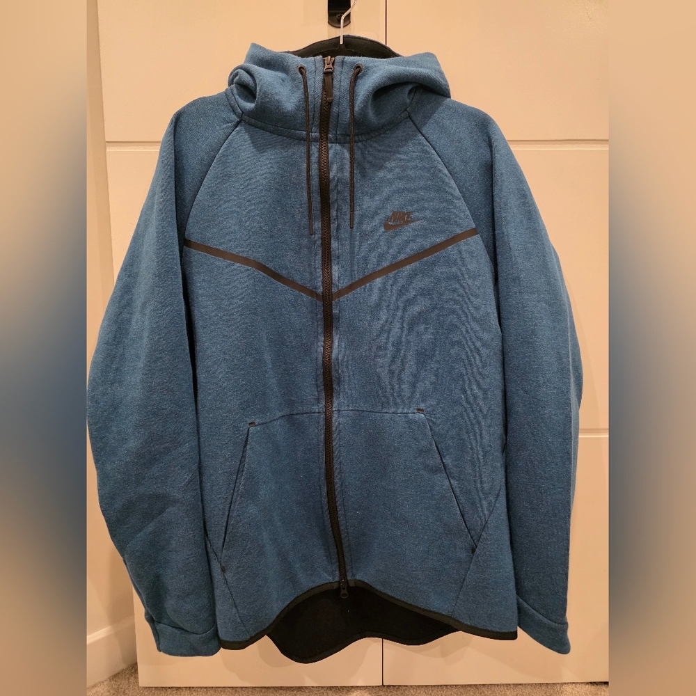 Nike Fleece Tech Men's Blue Hooded Jacket